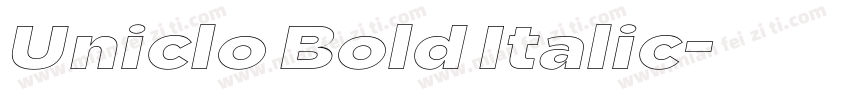 Uniclo Bold Italic字体转换